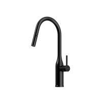 Смеситель для кухни SANCOS Grand с вытяжным изливом, цвет матовый черный, арт. SC4002MB