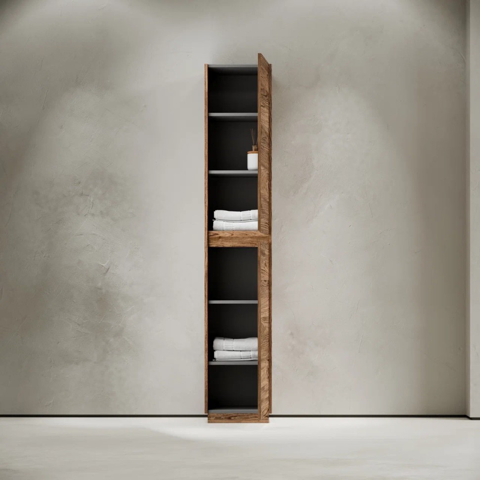 Шкаф-пенал SANCOS Libra Floor напольный, дуб чарльстон, 350х300х1870мм, арт. PLB35FECH