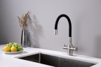 Смеситель для кухни SALIX, брашированная сталь, Sa213419-BS, Paulmark