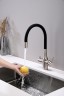 Смеситель для кухни SALIX, брашированная сталь, Sa213419-BS, Paulmark