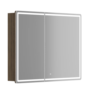 Зеркальный шкаф для ванной комнаты SANCOS Mirror 990x150х740 мм, с LED подсветкой, цвет дуб чарльстон, арт. MI100ECH