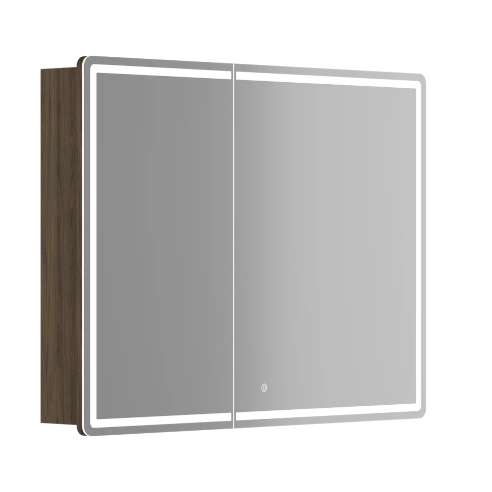 Зеркальный шкаф для ванной комнаты SANCOS Mirror 990x150х740 мм, с LED подсветкой, цвет дуб чарльстон, арт. MI100ECH