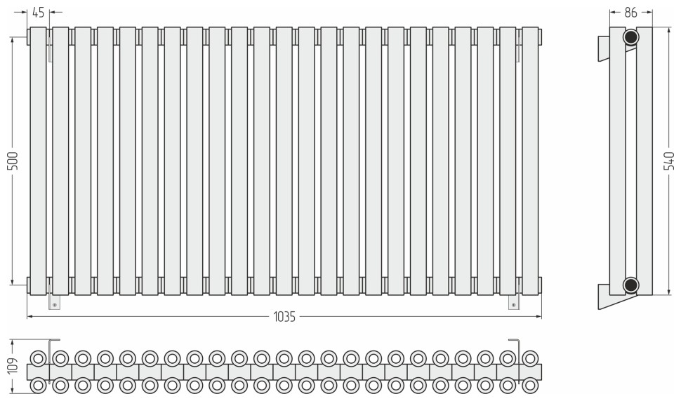 Эстет-00 500х1035 23 секции