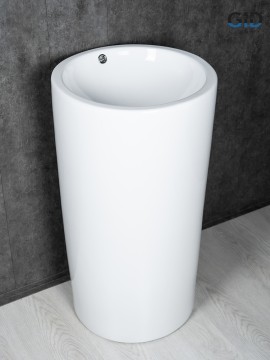 Раковина Gid Nb163 81107 накладная белая 46x46x85
