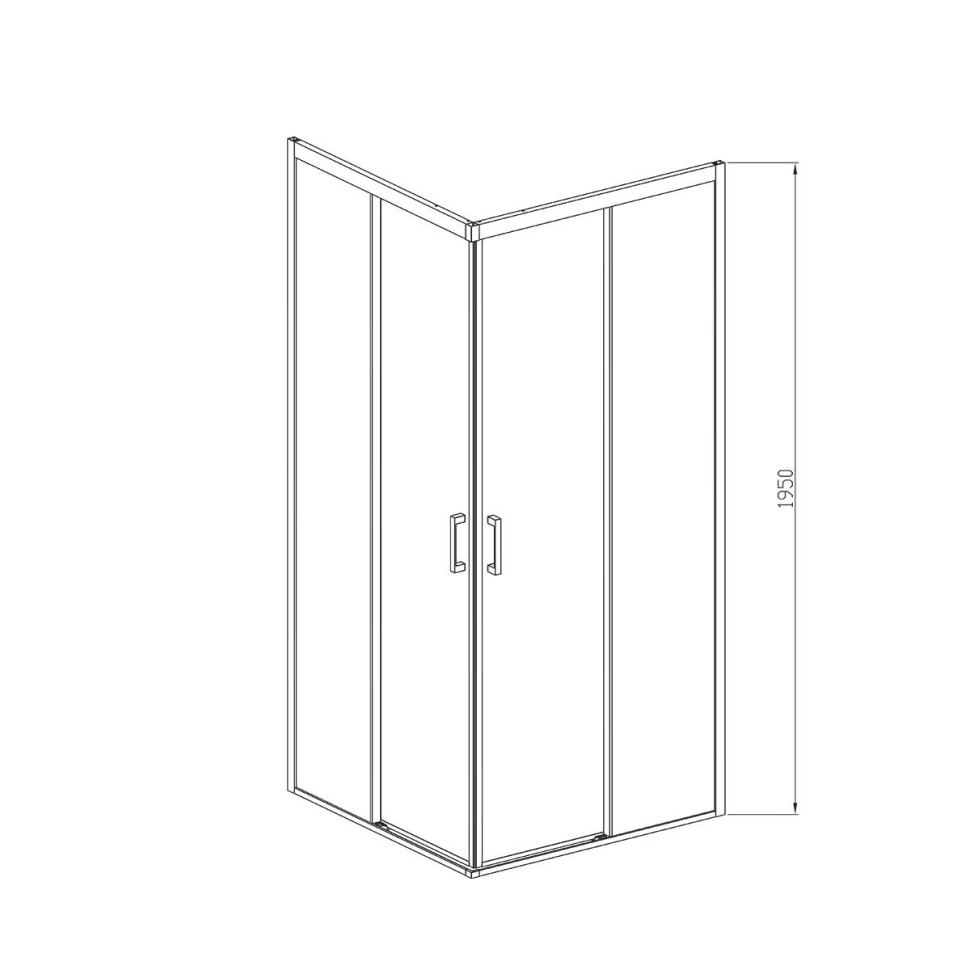 Душевой уголок Soft VSS-3SO900CL, 900*900, хром, стекло прозрачное