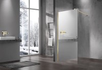 Душевая перегородка Walk-In VSW-1H900MRG, 900*2000, матовый золотой, стекло зеркальное