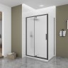 Душевой угол Veconi Ottimo P20SP B, 1200х700х1900 черный матовый, стекло матовое