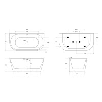 Акриловая ванна BELBAGNO BB710-1500-750