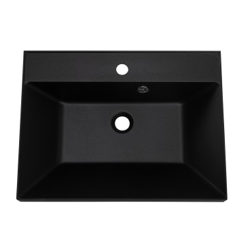 Раковина из искусственного камня BelBagno BB600/450-LV-ART-AST-NERO