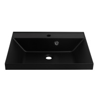 Раковина из искусственного камня BelBagno BB600/450-LV-ART-AST-NERO