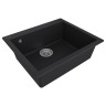 Мойка DEFINI 60, ULTRAGRANIT, PM836051-BLM, BLACK, 600х510 мм, Paulmark