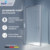 Душевой уголок квадратный RGW SV-135-2 (SV-05-2 + Z-06) 1000x1000