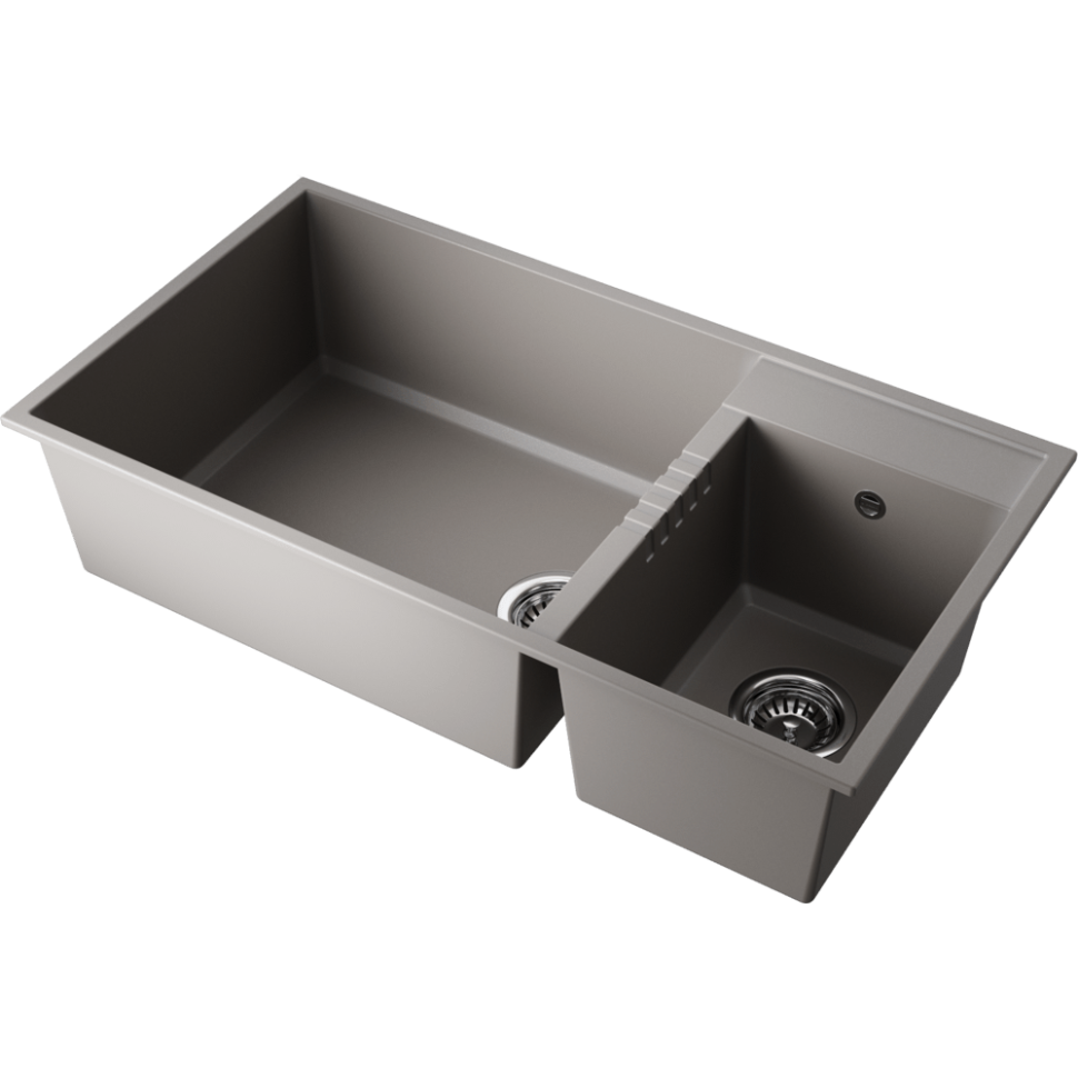 Кухонная мойка Omoikiri Tedori 85-2-U-GR Tetogranit/leningrad grey