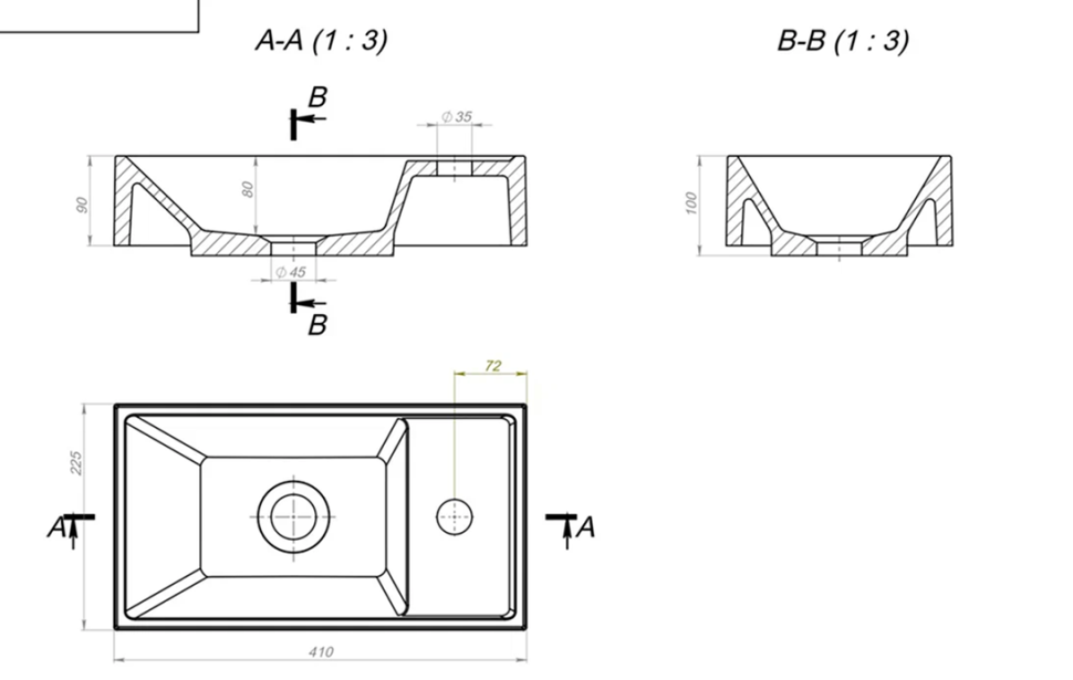 Раковина для тумбы OTTIMO BA410