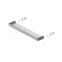 Полка в ванную стеклянная Timo Petruma 15272/18 черное золото
