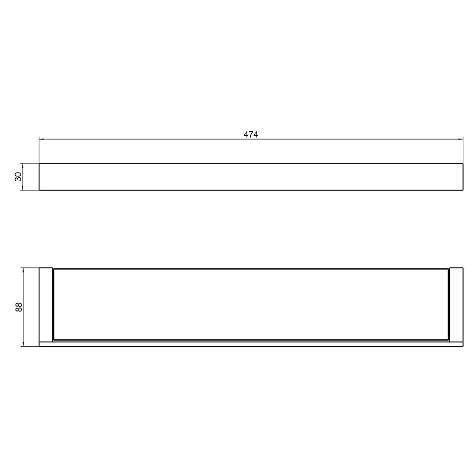 Полка в ванную стеклянная Timo Petruma 15272/18 черное золото