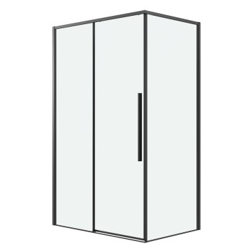 Боковая стенка Grossman Galaxy 200.K33.01.80.21.00 (80х195) черный матовый,стекло прозрачное, 1 место
