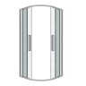 Душевое ограждение Grossman Cosmo 301.K33.02.8080.10.00 (80х80х195) четверть круга,раздвижная,хром,стекло прозрачное, 1 место