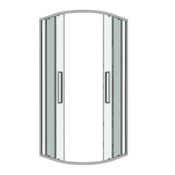 Душевое ограждение Grossman Cosmo 301.K33.02.8080.10.00 (80х80х195) четверть круга,раздвижная,хром,стекло прозрачное, 1 место