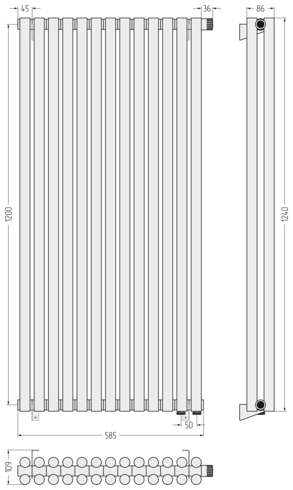 Эстет-11 EU50 1200х585 13 секций
