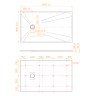 Душевой поддон прямоугольный RGW TSS-W Белый (900x1500)