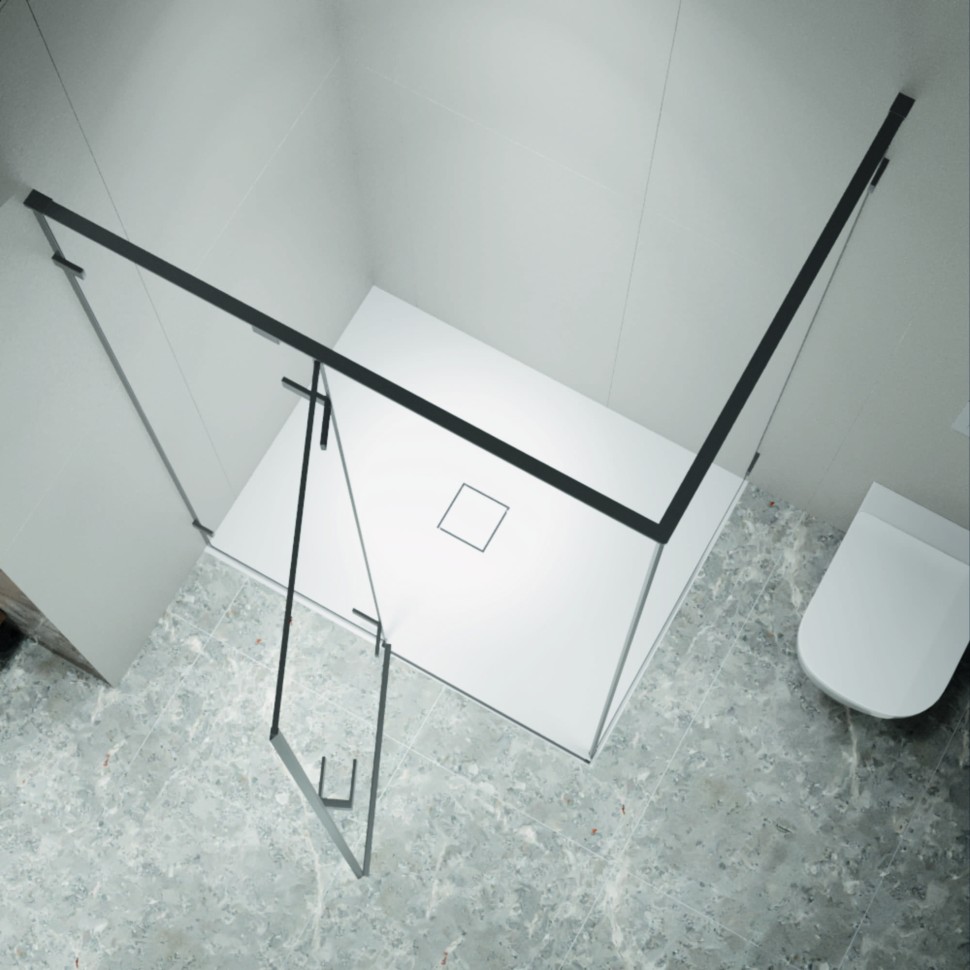 Душевой уголок с распашной дверью на петлях - RGW SV-040Gr (Прозрачное, 1200x1000)