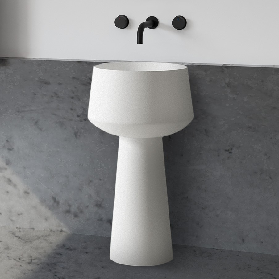 Раковина отдельностоящая ABBER Stein AS2508-H белая матовая