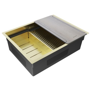 Мойка нерж. сталь NEXT-MULTI SINK 58 UNI, PM785845-LG, светлое золото, 580х450мм, Paulmark