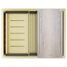 Мойка нерж. сталь NEXT-MULTI SINK 58 UNI, PM785845-LG, светлое золото, 580х450мм, Paulmark