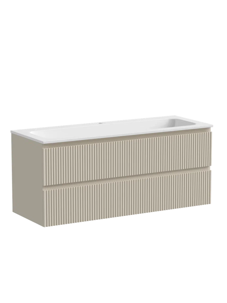 Тумба подвесная SANCOS Snob R 1195х445х500, c двумя ящиками оснащенными доводчиками, Beige Soft, арт.SNR120CE