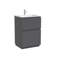 Тумба напольная SANCOS Folk Floor, 590х445х850, c двумя ящиками оснащенными доводчиками, Grey soft, арт.FL60FGS