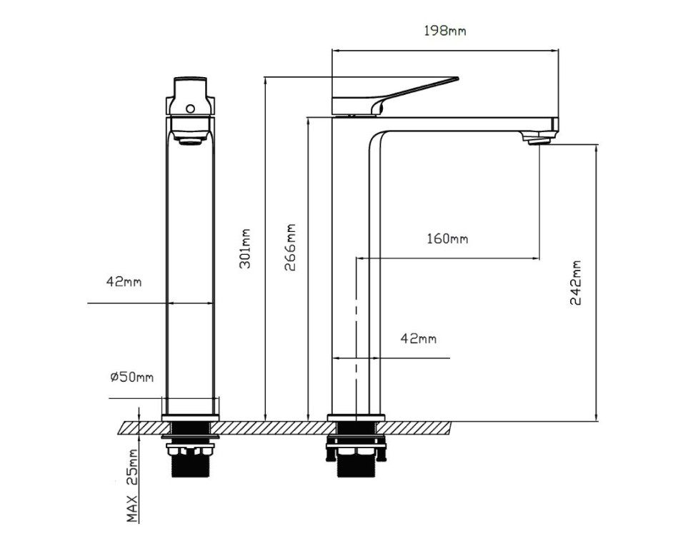 Смеситель для раковины Arco VBF-4AR02CH, хром