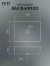 Раковина Gid Bm9103 53374 накладная черная матовая 48x37x13