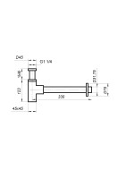 Сифон для раковины BelBagno BB-SMQ2-NERO