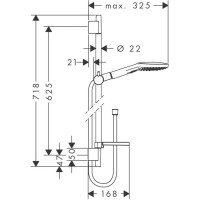 Душевой гарнитур Hansgrohe Raindance Select 120 3jet 6620000 хром