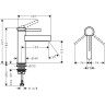 Смеситель для раковины Hansgrohe Finoris со сливным клапаном Push-Open 76023700, белый матовый
