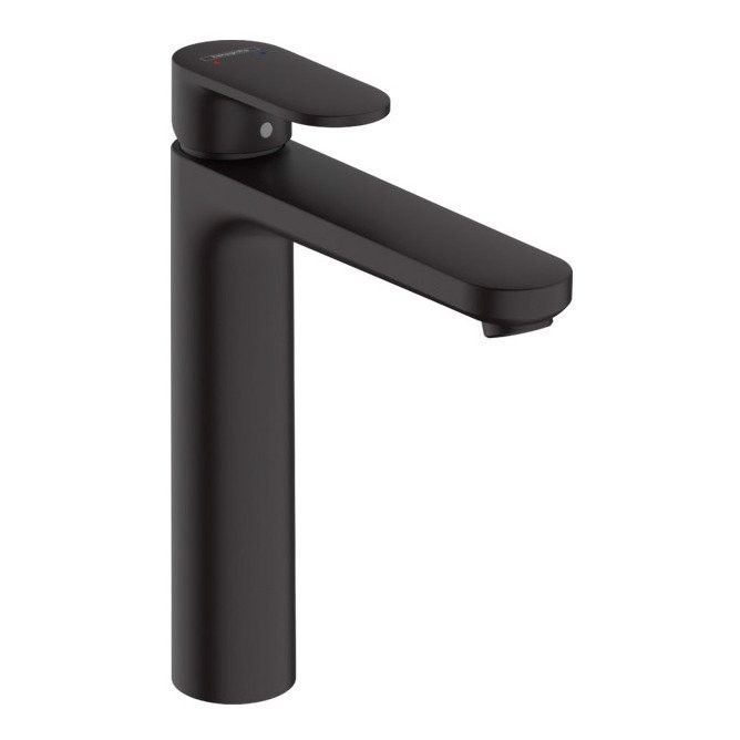 Смеситель для раковины Hansgrohe Vernis Blend со сливной гарнитурой 71552670, черный матовый