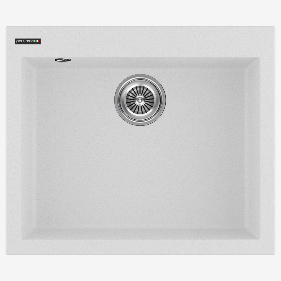 Мойка DEFINI 60, ULTRAGRANIT, PM836051-WH, WHITE, 600х510 мм, Paulmark
