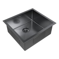 Мойка нерж. сталь GERBERG 48 UNI, PM254844-GM, вороненая сталь, 480х440мм, Paulmark