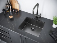Мойка нерж. сталь GERBERG 48 UNI, PM254844-GM, вороненая сталь, 480х440мм, Paulmark
