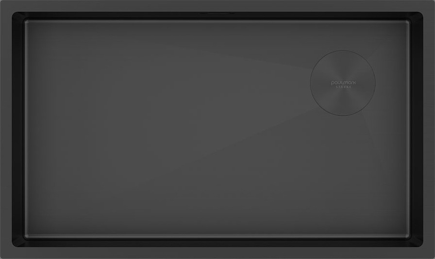 Мойка нерж. сталь NEXT-SKEW 74 UNI, PM887444-MBN, матовый черный, 740х440мм, Paulmark 1,2мм