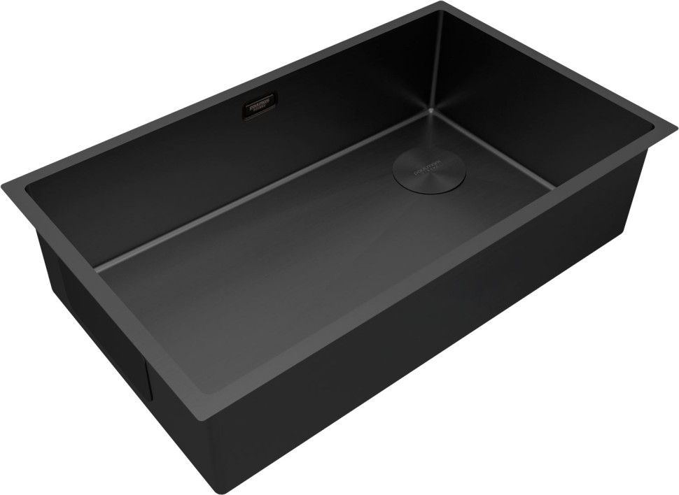 Мойка нерж. сталь NEXT-SKEW 74 UNI, PM887444-MBN, матовый черный, 740х440мм, Paulmark 1,2мм
