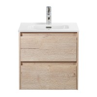 База под раковину подвесная BelBagno KRAFT-500-2C-SO-RGB Rovere Galifax Bianco