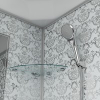 Душевая кабина Niagara Luxe NG-7701W (90x90х210) низкий поддон(15см),дверь раздвижная,стенки серебро,3 места