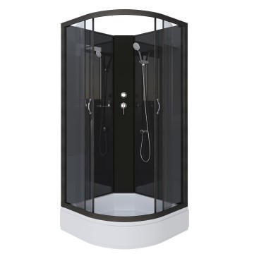 Душевая кабина Niagara Classic NG-6501-14BK (90х90х200) средний поддон(26см),черный,стекло тонированное,4 места