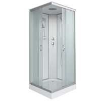 Душевая кабина Niagara Classic NG-1101-14 (90х90х215) низкий поддон(13см),стекло матовое,3 места с полкой