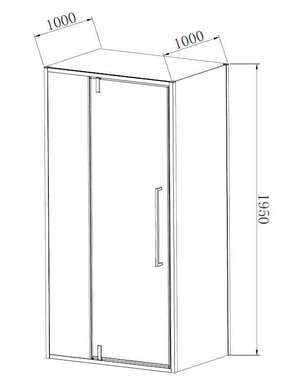 Душевой уголок Слим-Н (Slim-N) VSR-4SNP1011CL, 1100*1000, хром, стекло прозрачное