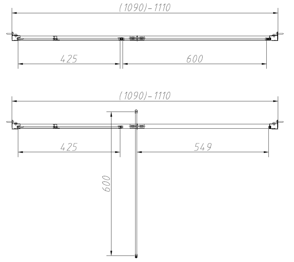 Душевой уголок Слим-Н (Slim-N) VSR-4SNP1011CL, 1100*1000, хром, стекло прозрачное