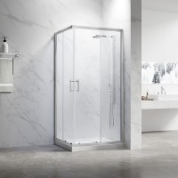 Душевой угол Veconi Rovigo RV-27CH, 1000х800х1900, хром, стекло прозрачное