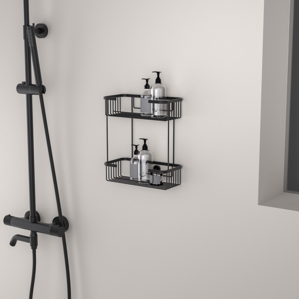 Полка двойная Timo Saona 13083/03 черный